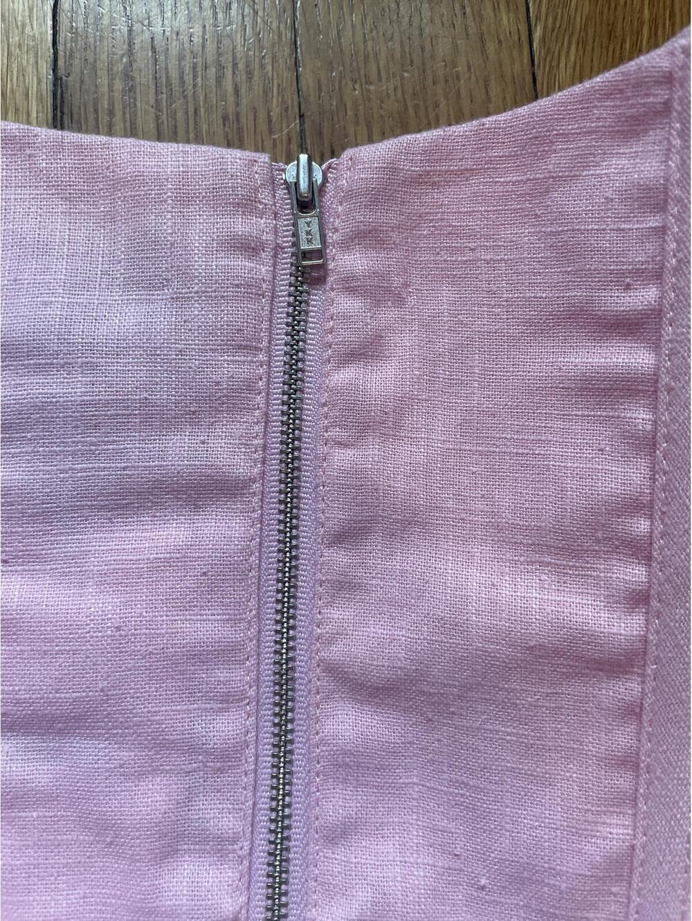 Bardot Linen Sigma Mini Dress Baby Pink Size Small US 4 New With Tags - Picture 5 of 8
